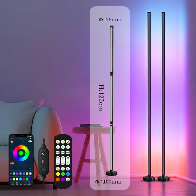 VibeCorner: Smart RGBW Corner Floor Lamp with App & Remote Control, Music Sync, Timer & 16M DIY Colors