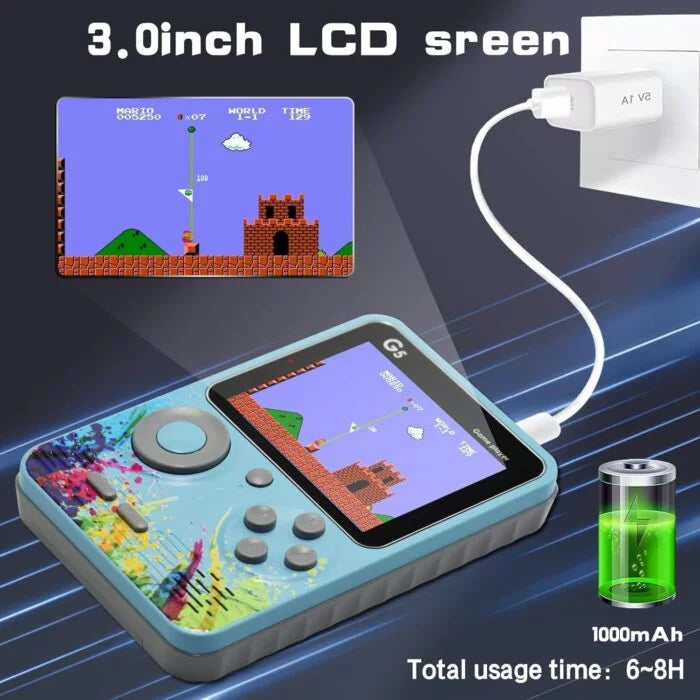 ArcadeX: Upgraded Handheld Retro Game Console with 500 Childhood Games Including Contra & More