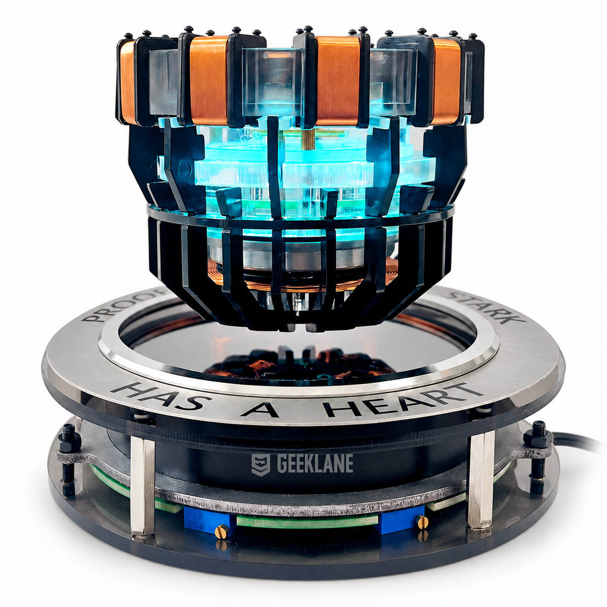 Arcnex — white background levitating display.