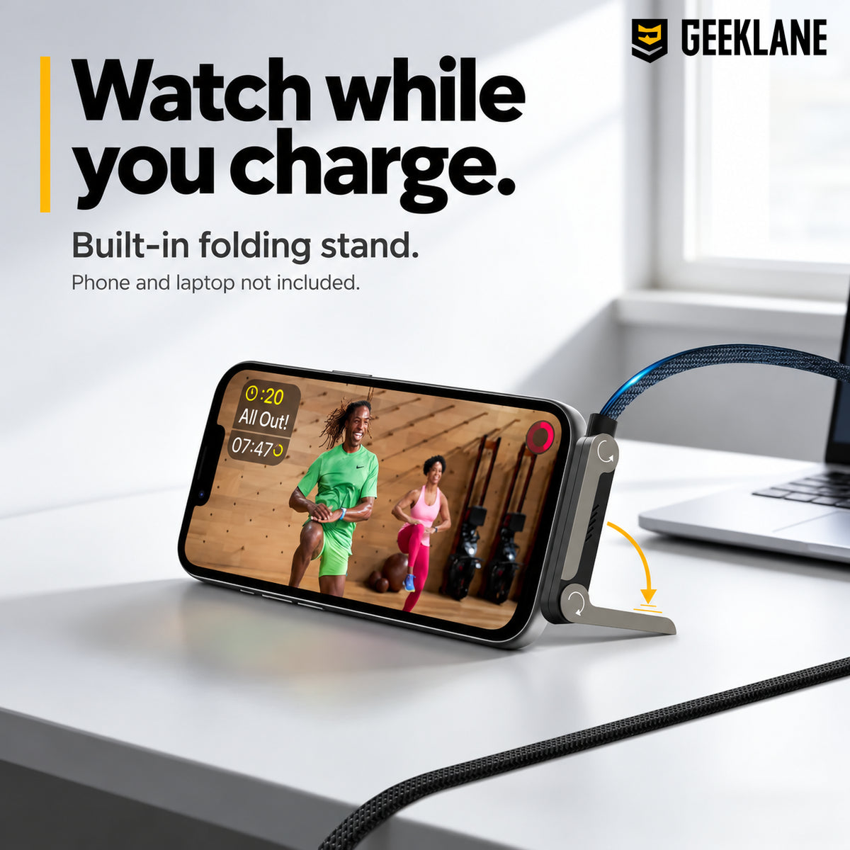 Docky — phone viewing while charging.