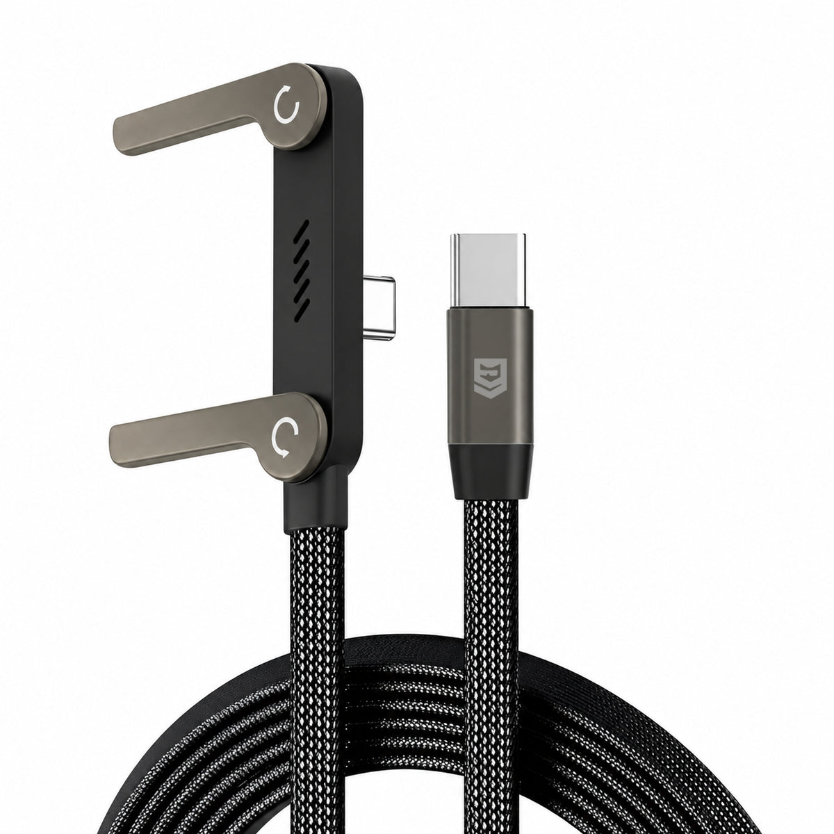 Docky — white background stand cable.