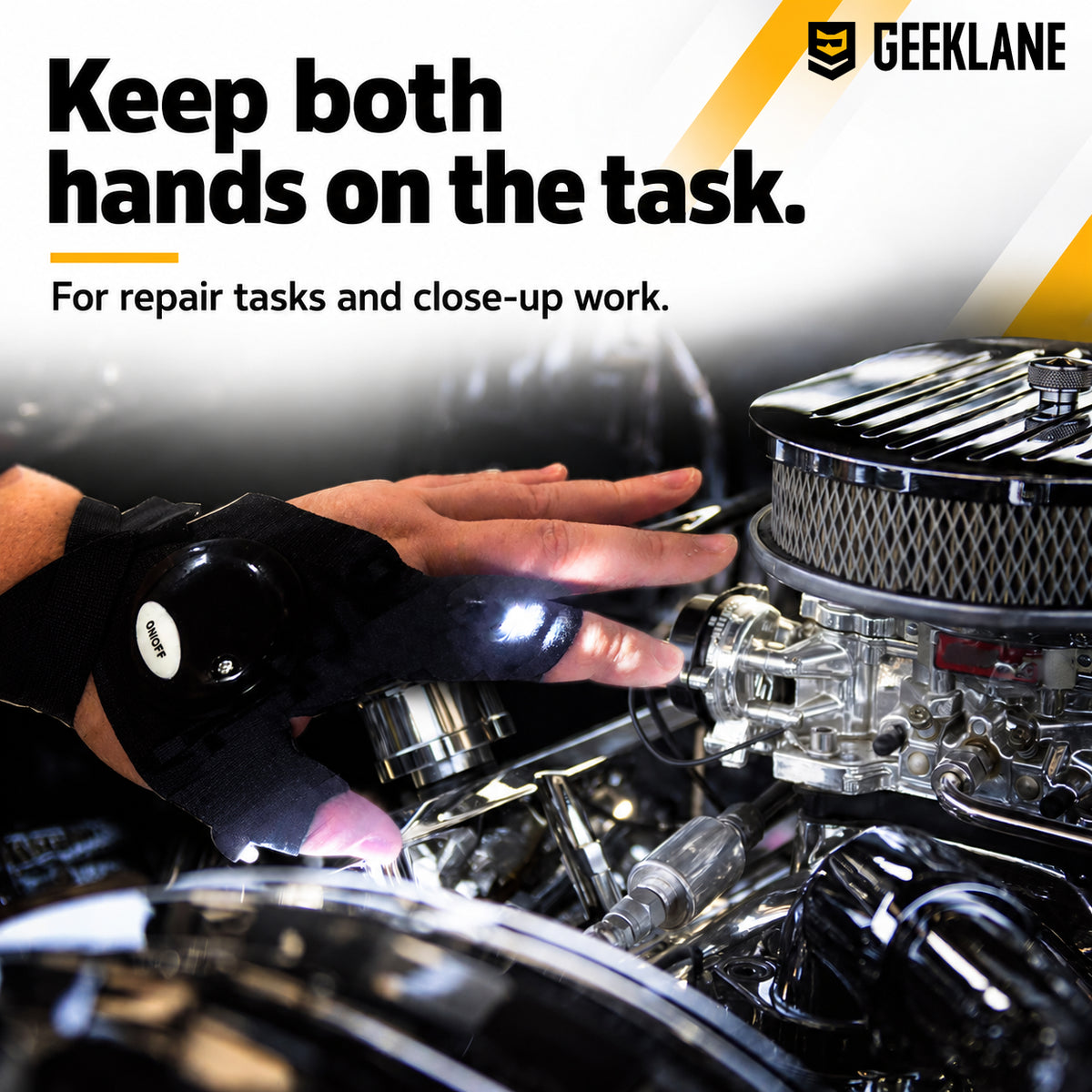 Handy — hands free task lighting.