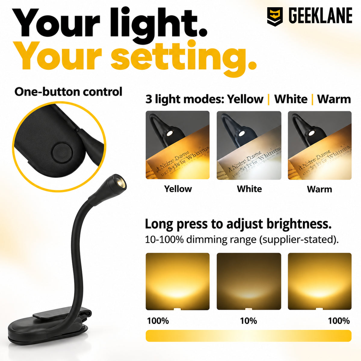 Immerse — light modes and dimming.