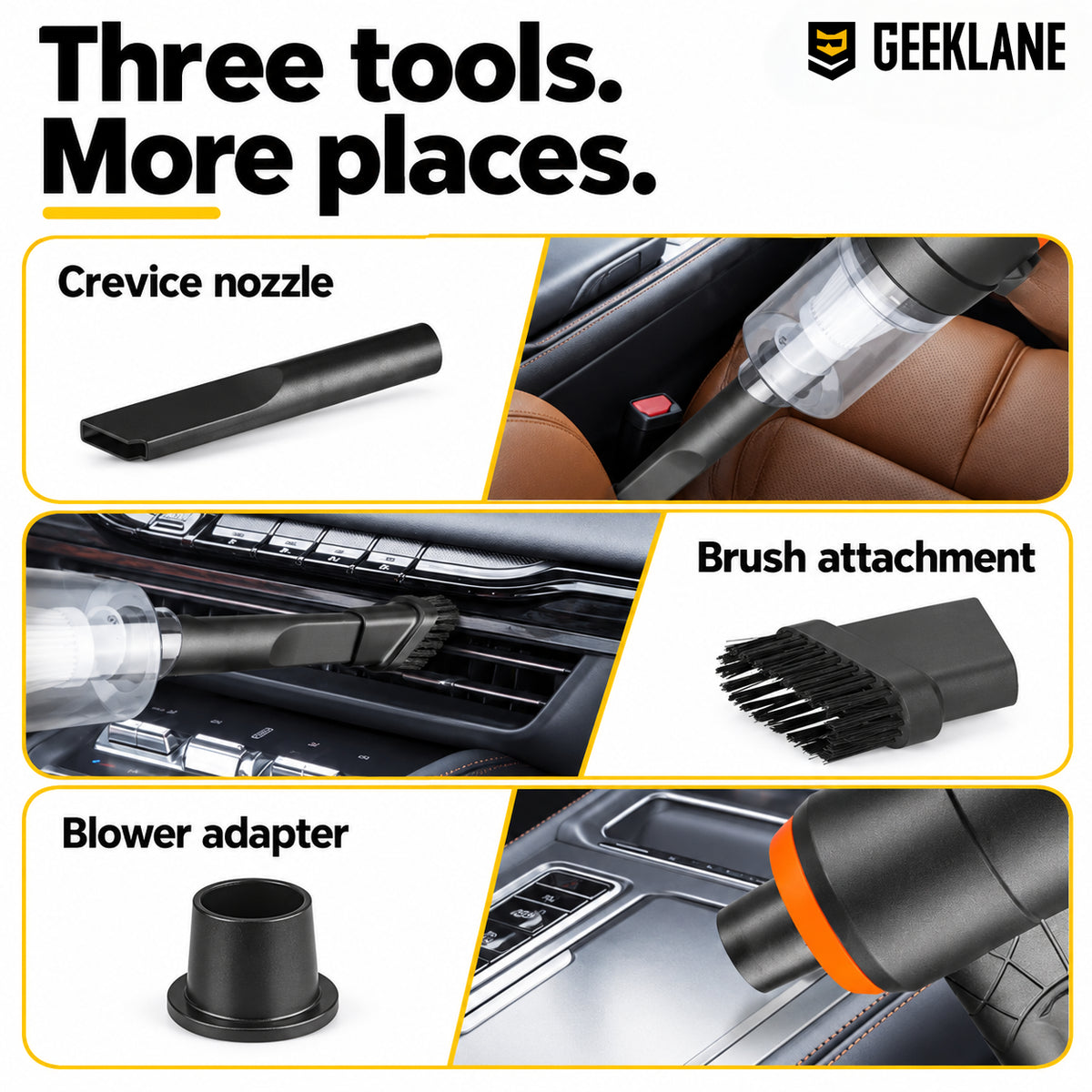 Minivac — nozzle attachments.