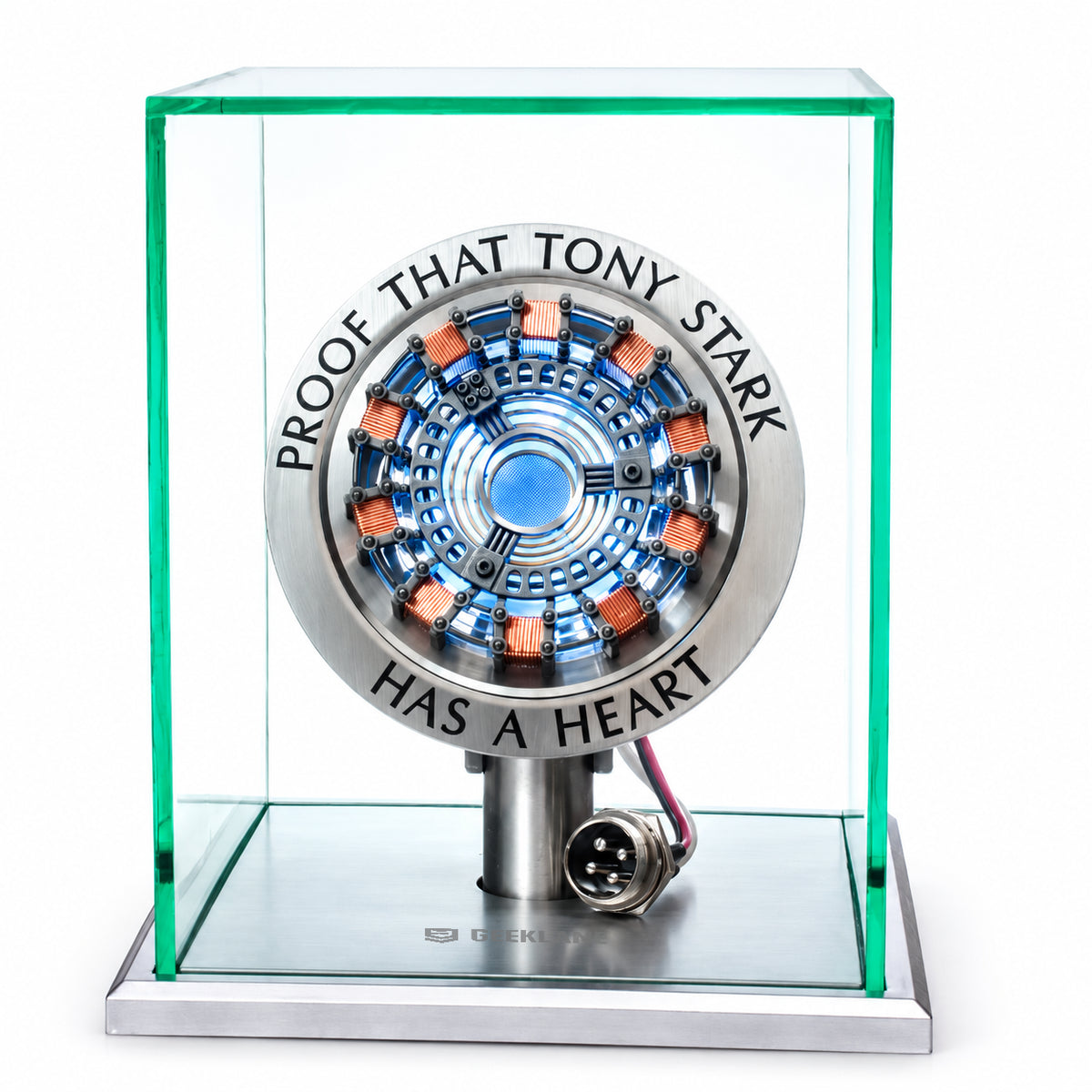Repulsor — white background display lamp.