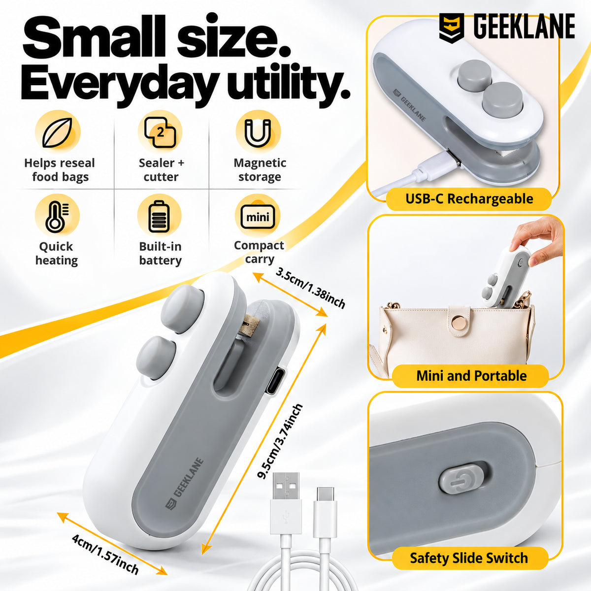Sealy — compact handheld size.