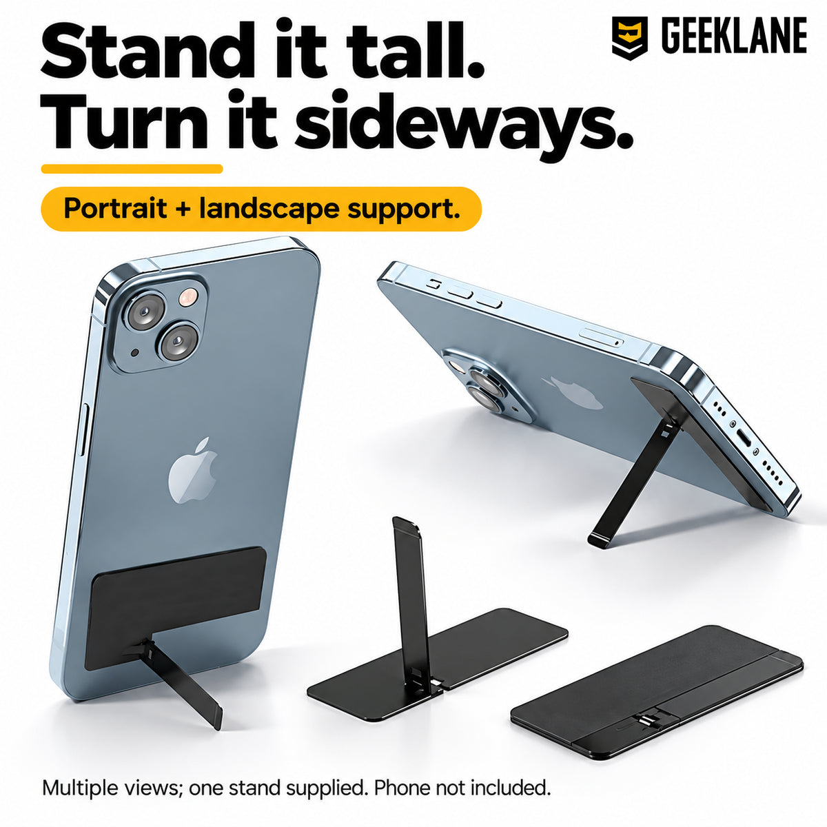 Sticky — folded stand details.