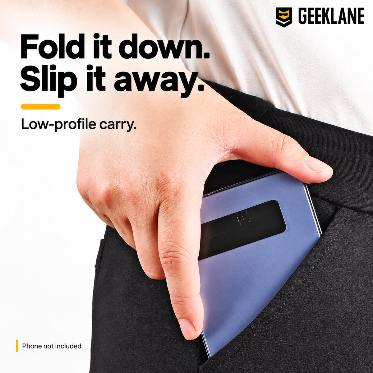 Sticky — hand and pocket carry.