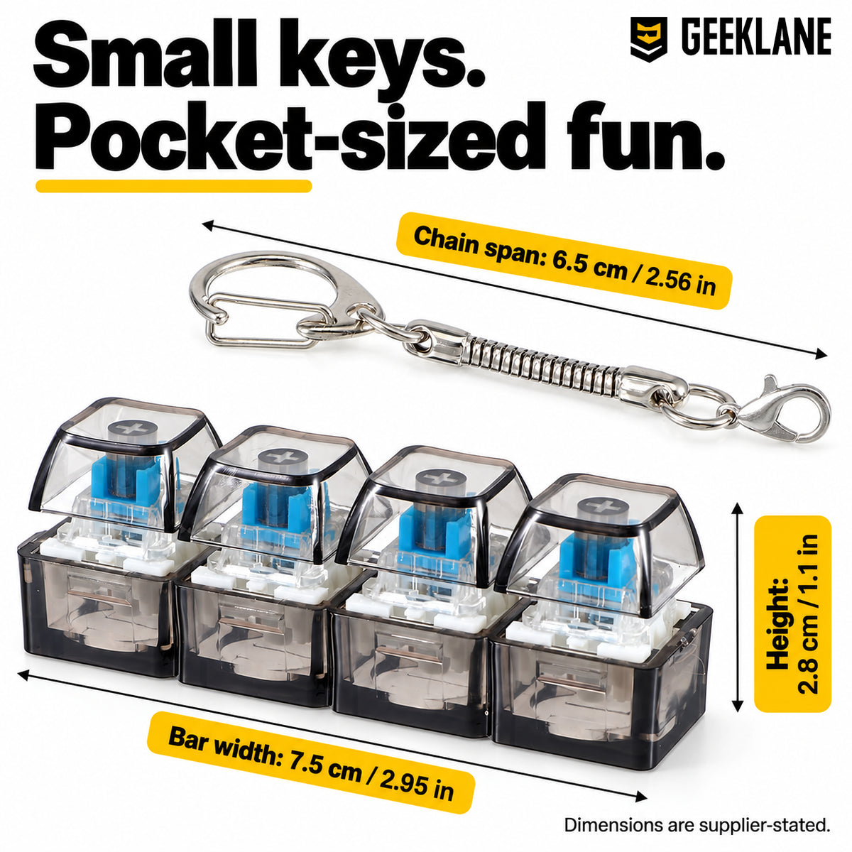 Tappy — keyboard keychain overview.