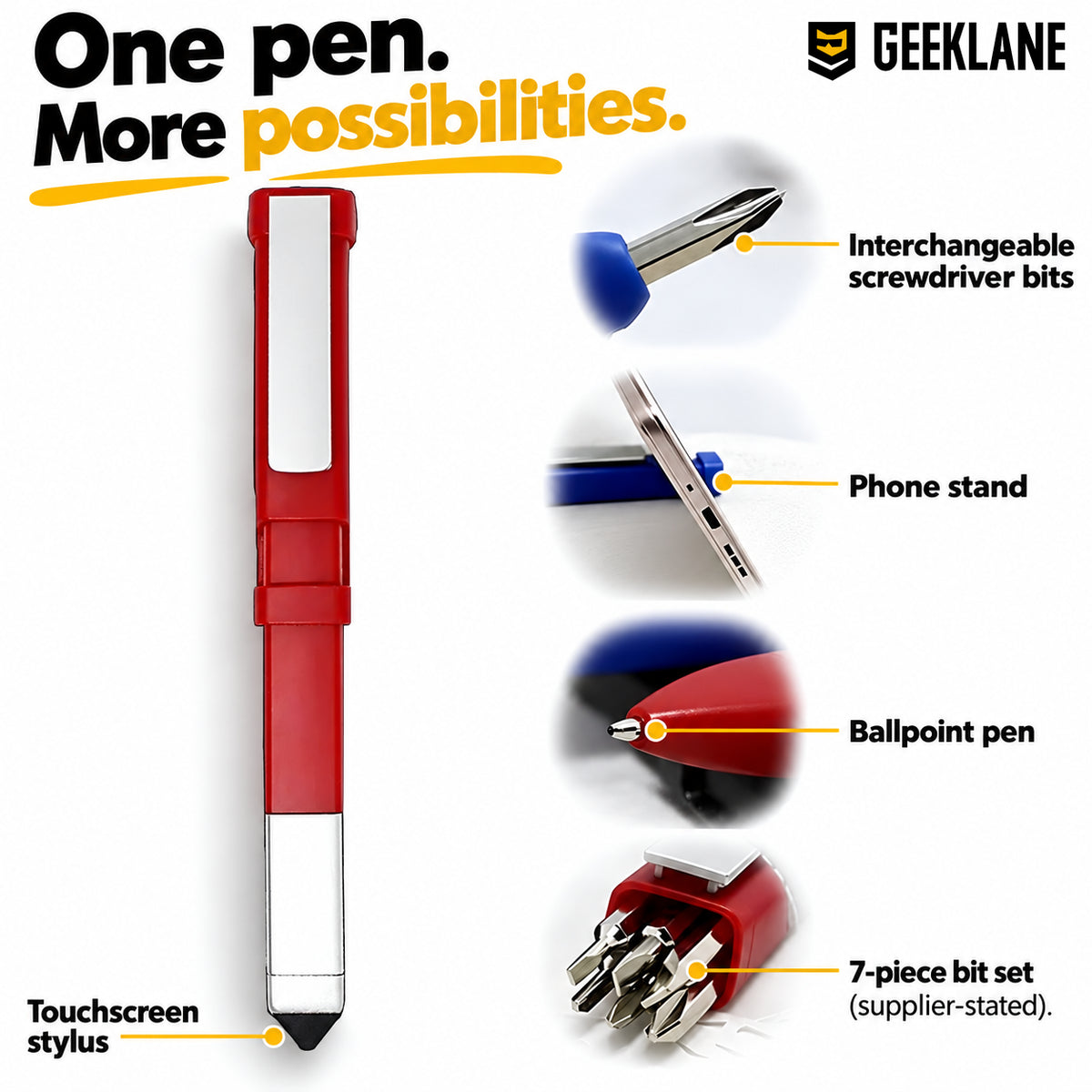 Vexo — four pen functions.