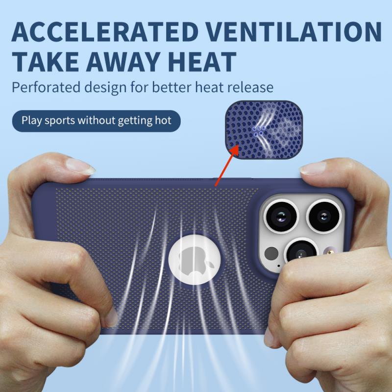 Heat dissipation iPhone Back Cover With Apple Brand Showoff