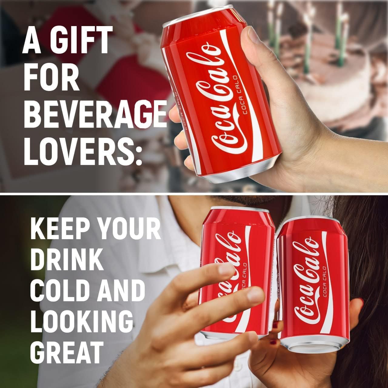 Boozie: 2Pc Silicone Beer Can Sleeves with Insulation, Soda for 550ML Cans – Looks Like Regular Soda Can | Hide Alcoholic Beverage Easily | Cola & Monster (2Pc Random)