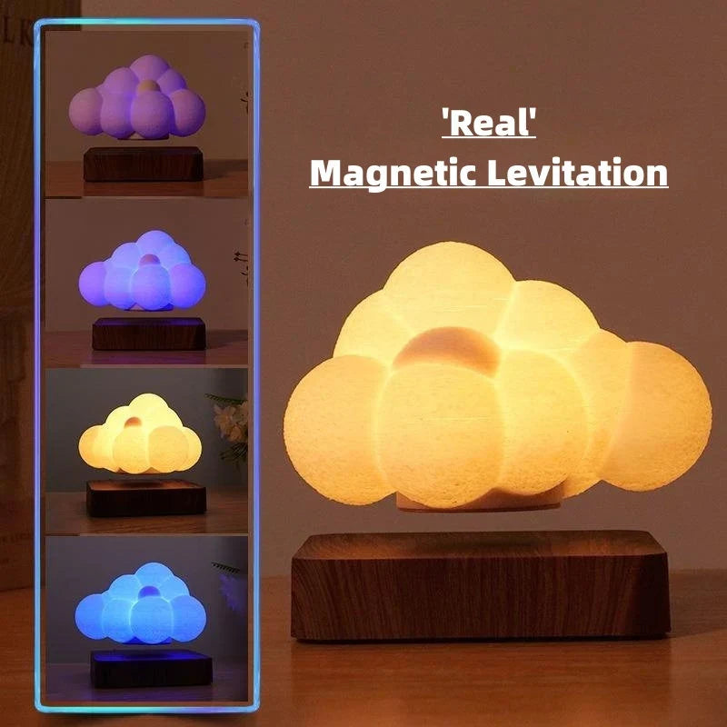 CloudLite: Floating LED Cloud Lamp – Magnetic Levitating Light with 360° Rotation & 3 Lighting Modes for Home & Office Décor