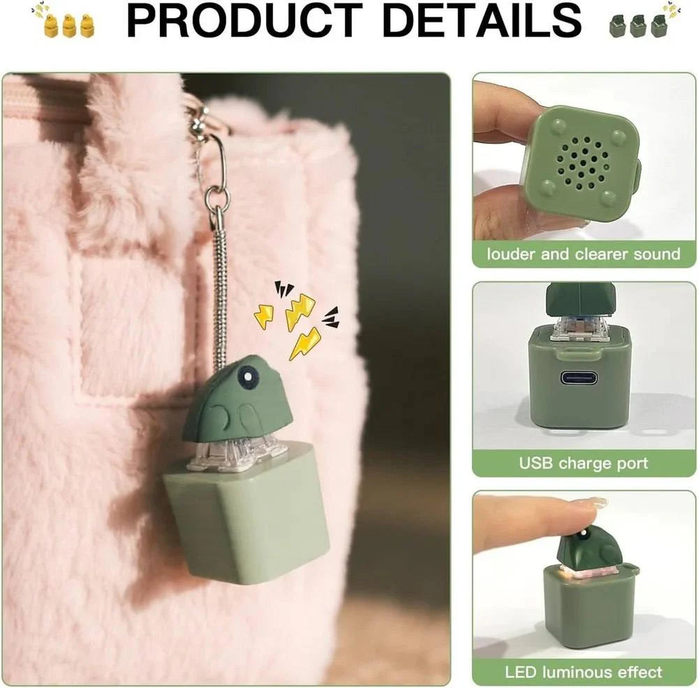 Frobby: Cute Frog Sound & Light Keychain with Croaking Sound, LED Glow & Interactive Play for Bags, Backpacks, Keys & Fun Gifting