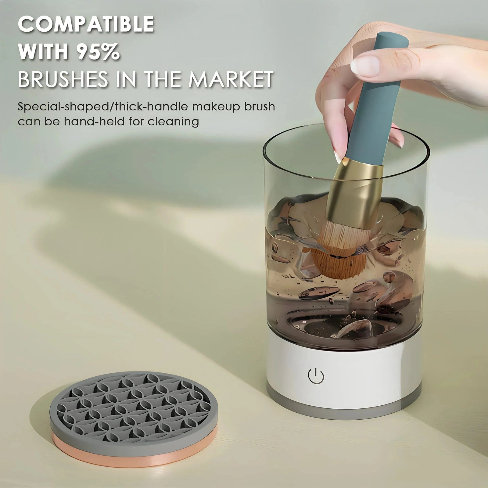 Sonic: Automatic Electric Makeup Brush Cleaner & Spinner for Quick & Deep Cleaning of All Brush Sizes