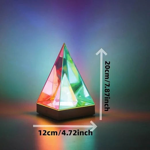 Floyd: 3D Acrylic RGB Prism Lamp with USB Power & Color-Changing Glow for Bedroom & Decorative Lighting