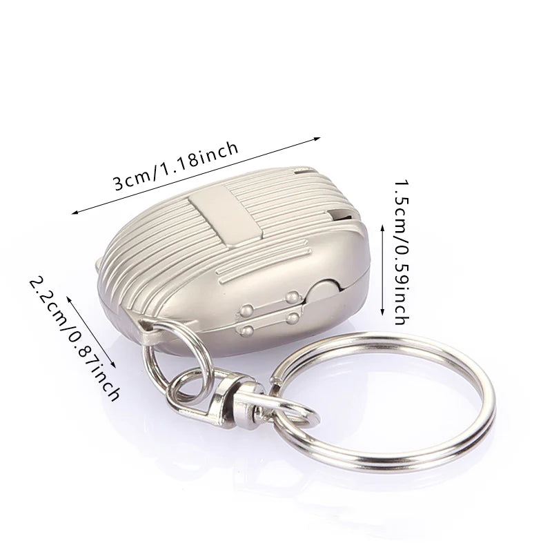 Clipzi: Folding Nail Clipper Keychain in Suitcase Design, Ultra-Portable Stainless Steel Nail Cutter with Built-In File for Travel, Grooming & Everyday Carry
