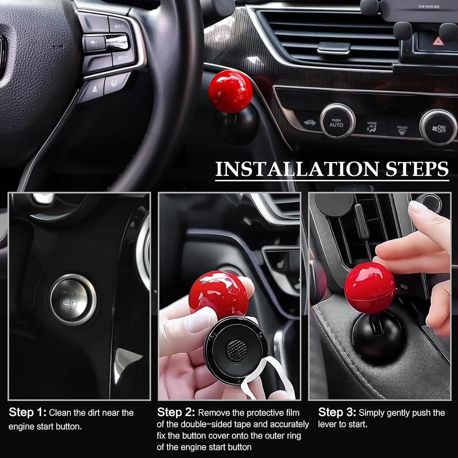 JoyStick: Arcade Push Start Button Cover with Joystick Design for Car Engine Ignition Protection & Decoration