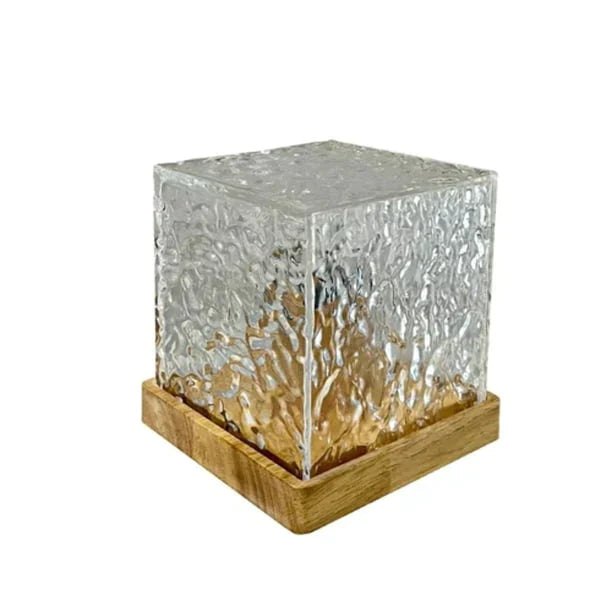 PrismCube: Soothing Ambient Ocean Wave Lamp with 3D Water Effect, 16-Color LED Projection & Remote Control for Relaxing Room Décor