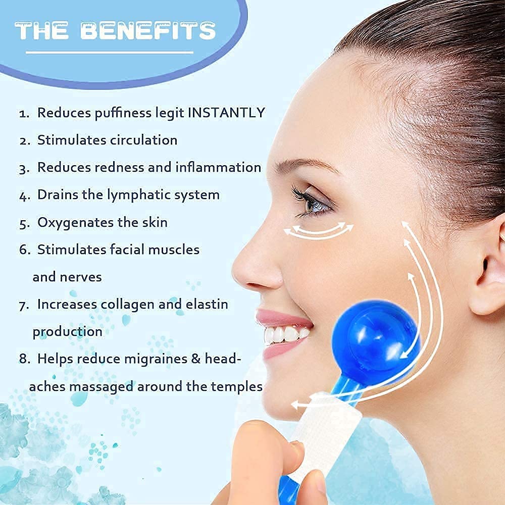 CoolPods: Ice Globes for Facial Massage & Skin Care – Soothing Cryotherapy Rollers for Puffiness, Wrinkles & Eye Circles